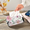 thumbnail image 5 of Watercolor Pink Flowers Tissue Box Cover Leather Square Rectangle Tissue Box Holder for Bathroom Living Room Desk Office Decor, 5 of 7