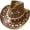 Khaki, variant on Jiibva Straw Cowboy Hats for Women Shell Decoration Western Cowgirl Hat Holiday Beach Sun Hat Hollow Out Wide Brim Summer Cowboy Hats for Beach Outdoor