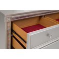 thumbnail image 6 of Contemporary Silver Finish Bedroom 5pc Set California King Bed Button-Tufted Headboard Nightstand Dresser Chest Mirror, 6 of 7