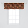 thumbnail image 2 of Ambesonne Geometric Window Valance, Folk Shape, 54" X 18", Pink Green and Brown, 2 of 3