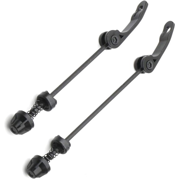 Emlimny Quick Release Skewer Set for Road & Mountain Bikes, Front and Rear Wheel Hub Axle Lever with 145mm/180mm QR Bolts, Steel Construction, 1Pair