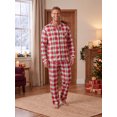 thumbnail image 4 of Christmas Family Pajamas Matching Set with Dog Lapel Neck Button Tops Pants Sleepwear, 4 of 10