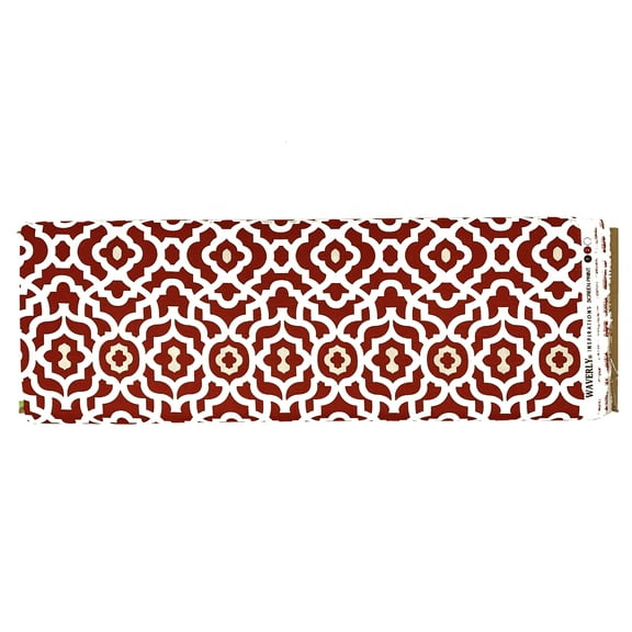Waverly Inspirations 45" 100% Cotton Lattice Sewing & Craft Fabric 8 yd By the Bolt, Ruby