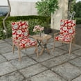 thumbnail image 3 of Jordan Manufacturing 44" x 22" Daelyn Cherry French Edge Outdoor Chair Cushion, 3 of 14