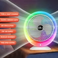 thumbnail image 4 of Usb Fan, 3 Speed Desk Fan with 1200mah Battery, Usb Rechargeable, Quiet Operation, for Desk, Bedroom, Dormitory, Travel, Camping, FAJHHA | As Shown, 4 of 9