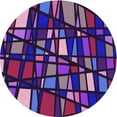 thumbnail image 1 of Ahgly Company Machine Washable Indoor Square Transitional Indigo Purple Area Rugs, 3' Square, 1 of 7