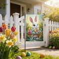 thumbnail image 2 of SLYNSHome Happy Easter Garden Flag for Outdoor, Floral Rabbit Bunny Banner Yard Outdoor Decoration, 2 of 7