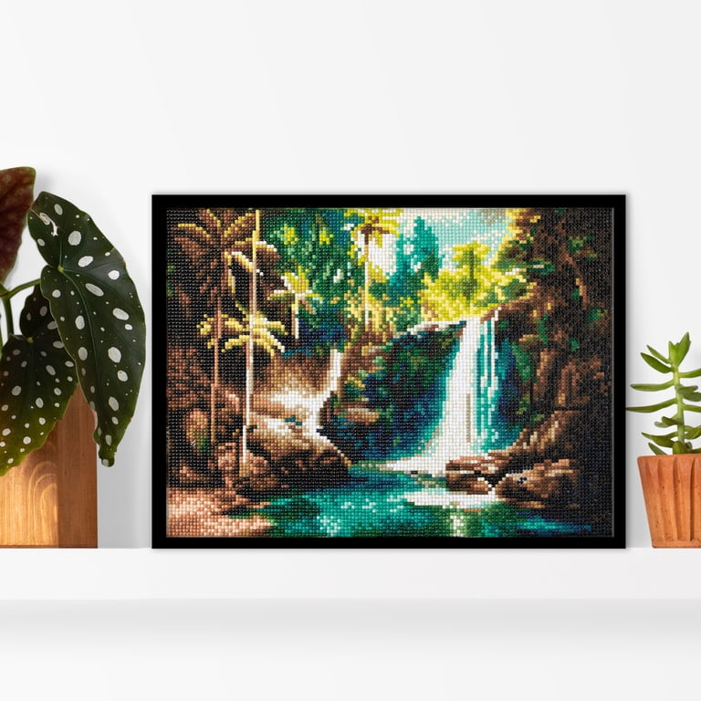 DIAMOND DOTZ® Waterfall Grotto Round Facet Diamond Painting Unisex