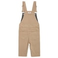 thumbnail image 2 of KIDSCOOL SPACE Baby Little Girls Canvas Overalls,Toddler Boys Ripped Holes Casual Workwear,Light Kkaki,12-18 Months, 2 of 6