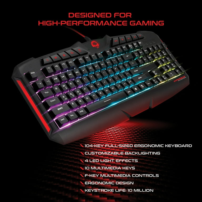 Jupiter Gear Home Emerald Red Dragon 4-in-1 Gaming Kit, RGB