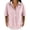 Pink, variant on Admvng Women's Striped Lapel Blouse Short Sleeve Casual Relaxed Fit Tops