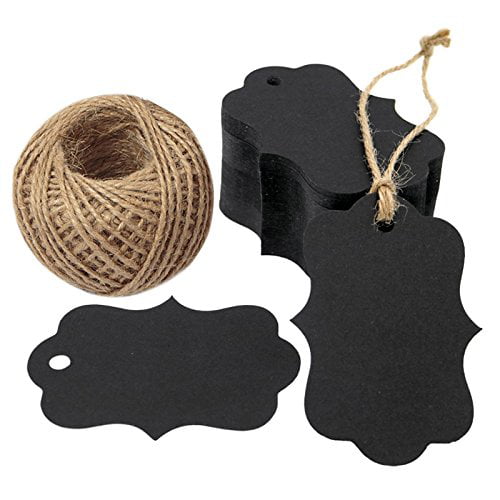 SallyFashion Hearts Kraft Tags 125PCS Embossed Hearts Paper Tags Convex Love Label Craft Hang Tags with Natural Jute Twine for Valentines Day Gift Wrapping DIY Crafts Wedding Anniversary 