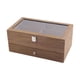 thumbnail image 4 of Caja organizadora de gafas de sol de madera con múltiples rejillas, organizador de relojes, vitrina 12 ranuras, 4 of 9