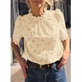 thumbnail image 4 of Blusa de verano PRETTYGARDEN bordada con ojales para mujer, 4 of 7