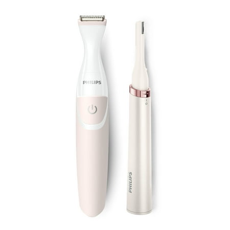 Philips Women's Battery Operated Bikini Trimmer Special Edition Bundle, BRT387/90