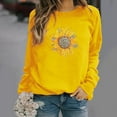 thumbnail image 2 of Ichuanyi Womens Fall Tops, Womens Casual Hoodies Jumper Tops Ladies Sunflower Print Sweatshirt Blouse Tee, 2 of 4