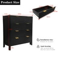 thumbnail image 3 of Yiwa Commode Cannelée à 4 Tiroirs, Grand Coffre de Rangement Moderne du Milieu du Siècle pour Chambre, Organisateur Élégant pour Toute Pièce, 3 of 9