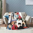 thumbnail image 5 of AHN Hyo seop Blankets Soft and Comfortable Warm Woollen Throw Blanket Beach Blanket Carpet Rug Decoration Gift for Yoga Picnic Room Dormitory Sofa Bed Camping Travel All Season, 5 of 9