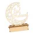 thumbnail image 3 of Muyoka Decoración de Ramadán Luna de madera Forma de estrella Luz de noche de Ramadán Musulmán Eid Mubarak Adorno Luz de mesa Decoración del festival en el hogar para el dormitorio Sala de estar Festi Muyoka Hogar, 3 of 6