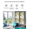 thumbnail image 4 of Window Privacy Film Sunflowers Butterfly Stained Glass Window Film Decorative Sun Block Window Cover Spring Floral Pastoral Rustic Window Clings Static Adhesive Sticker for Bathroom 17.7"x78.7", 4 of 7