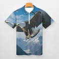 thumbnail image 3 of A Powerful Eagle (7) Men Zipper T-shirt Summer Casual Short Sleeve T-shirt Top, 3 of 7