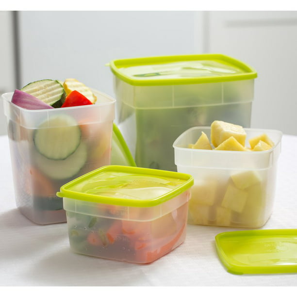Arrow Plastic Storage Container Sets Reusable Food Storage Containers For Meal Prep And Leftovers Store Freeze Reheat Food Freezer Dishwasher Microwave Safe Walmart Com Walmart Com