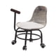 thumbnail image 4 of Taburete bajo móvil con ruedas y asiento con pasamanos, estructura de metal, juguete educativo, silla giratoria para niños con ruedas Gris, 4 of 9