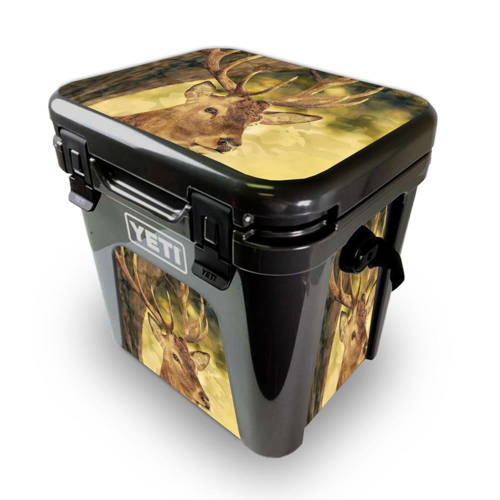 MightySkins Skin Compatible With Yeti Roadie 24 Hard Cooler Deer Camo