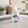 thumbnail image 4 of SLYNSHome Stemless Wine Glass Sea Animals Printed Design, Clear Coastal Nautical Tumbler For Wine Water, Ocean Lover Home Bar Decor, 4 of 6