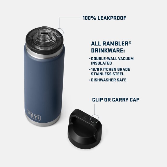 Rambler 26 oz Bottle, Leakproof, Vacuum Insulated, Stainless Steel with Chug Cap, Tropical Pink