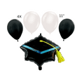 thumbnail image 2 of Graduation Party Foil Balloon Set Black White Congrats Grad Decoration, 2 of 2