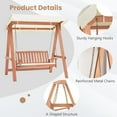 Resenkos Porch Swing, Outdoor 2-Seat Swing Bench w/ith A Frame and ...