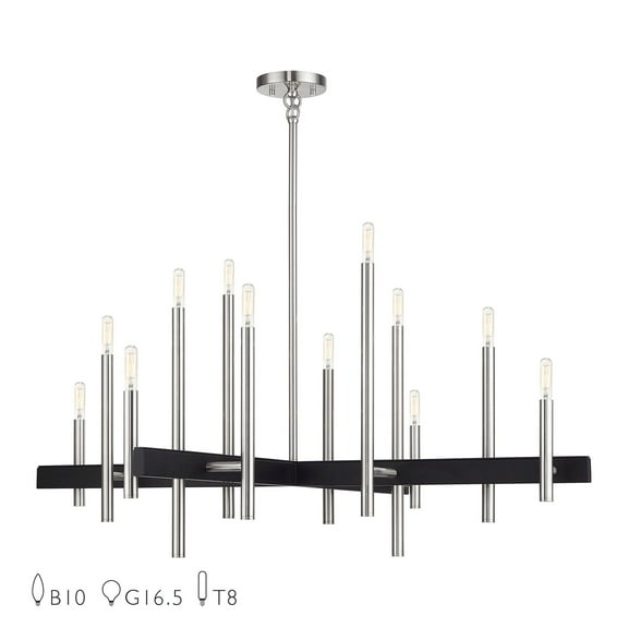 Livex Lighting - Denmark - 12 Light Extra Large Foyer Chandelier-28 Inches Tall