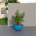thumbnail image 3 of LeisureMod Iris Mid-Century Modern Fiberstone and Clay Planter - Round Plant Pot with Drainage Holes for Indoor and Outdoor (Blue, 8" Height), 3 of 6