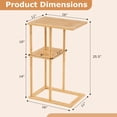 thumbnail image 3 of Gymax Side Table Set of 2 w/Storage Shelves & Bamboo Construction for Living Room, 3 of 10