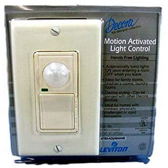 Leviton 6780-ASP Motion Sensor Occupancy Switch-Almond
