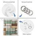 thumbnail image 3 of Sage Green Vintage Shower Curtain Set - 72" x 78" Washable Bathtub Curtain with 12 Hooks, Brown Retro Farmhouse Elegant Pastoral Waterproof Fabric Stall Shower Curtains for Bathroom/Bathtub Décor, 3 of 6
