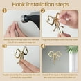 thumbnail image 5 of Wekvgz Bow Hook Decorative Bow Hanger Gold Towel Hook Multi-Purpose Bow Shaped Hat Hooks Brass Wall Hook Wall Hanging Towel Hook for Bathroom Bedroom Bathrobe 9.2x9x2cm/6.6x6.6x1.7cm, 5 of 10