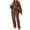 Brown, variant on qolati Tow Piece Outfits for Women 2023 Casual Long Sleeve Cropped Sweatsuit with Jogger Sweatpants Lounge Sets Y2k Hooded Tracksuit with Pockets