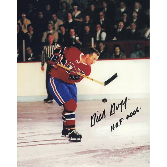 Dick Duff Autographed 8x10 Photo Montreal Canadiens "HOF 2006" SKU #247400