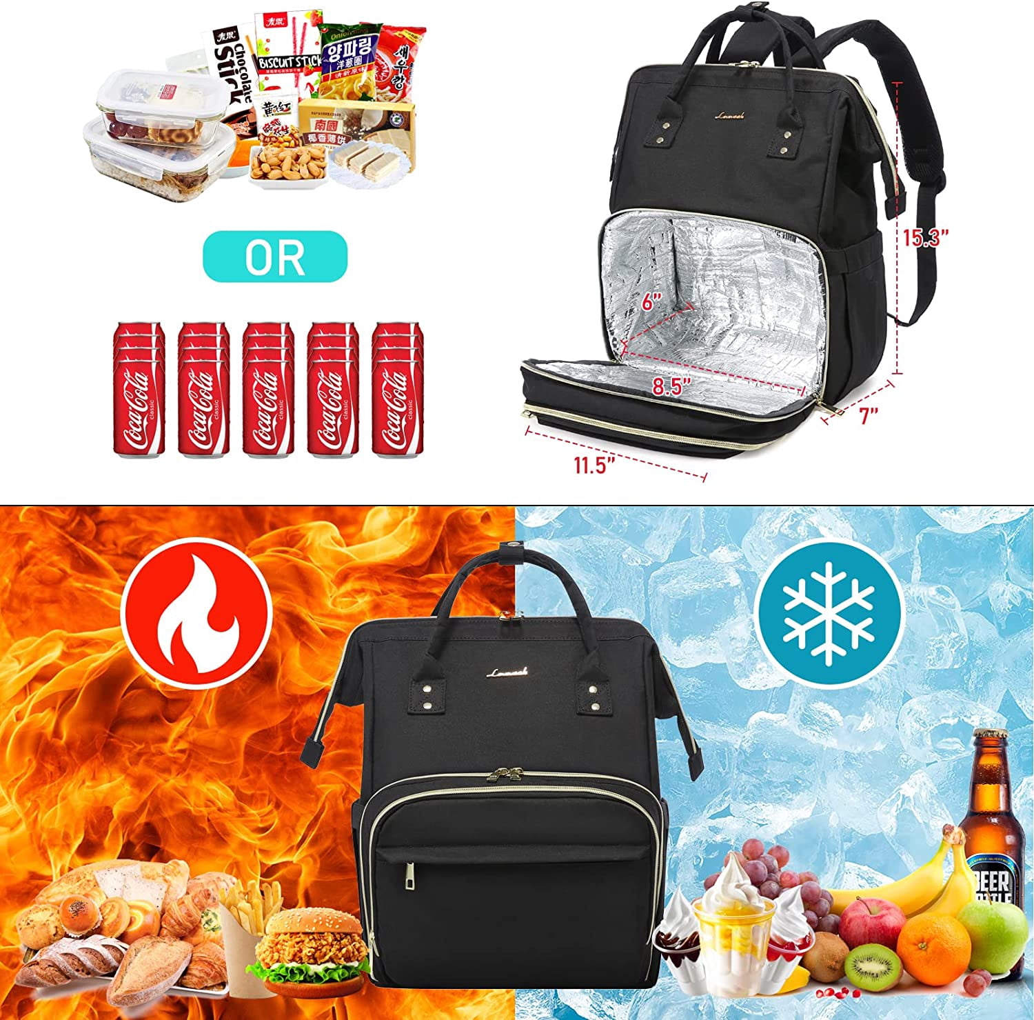 YOUI-GIFTS Nurse Backpack Laptop Backpack for Women with Stethoscope Case & USB Charging Port Anti Theft Travel Backpacks Bookbags Doctor Bag Fits 15.6 Inch Laptop and Notebook, Black