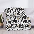 thumbnail image 3 of Yiaed Cow Print Blanket Throw Blanket Soft Cozy Flannel Blanket for Home Bed Sofa Couch Chair-50"x40", 3 of 6