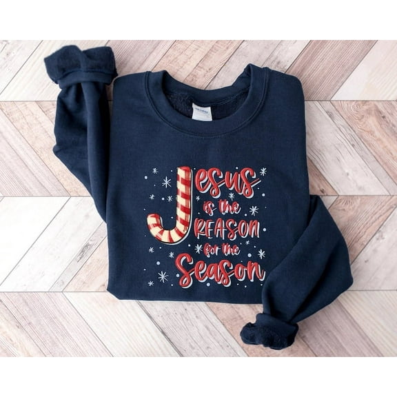 Jesus Is The Reason For The Season Retro Unisex Sweatshirt, Christian Christmas Sweatshirt, Christmas Jesus Shirt, Jesus Christmas Sweater