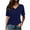 Dark Blue, variant on Zori Womens Short Sleeve V Neck Tops Dressy Casual Loose Fit Cute Tee Shirt Fashion Solid Color Basic Tunic Trendy Summer Tops for Girls