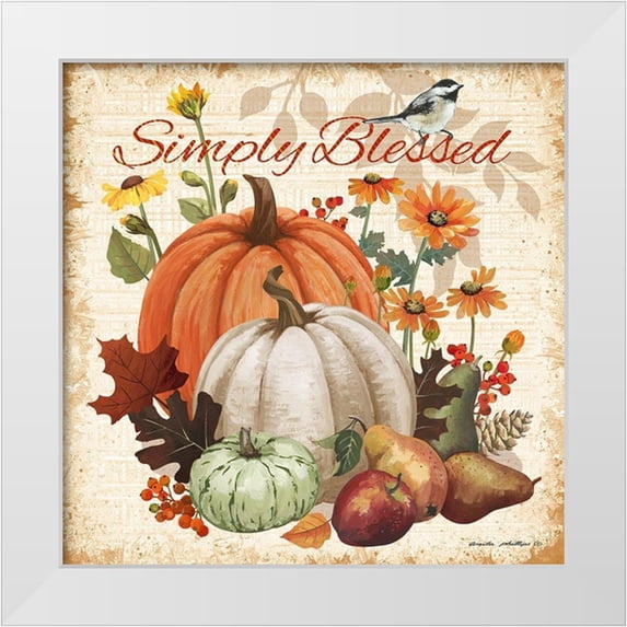 Phillips, Anita 12x12 White Modern Wood Framed Museum Art Print Titled - Simply Blessed