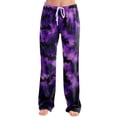 thumbnail image 2 of Halloween Pajama Pants for Women Ghost Print Elastic Waist Comfy Lounge Pjs Pants, 2 of 5