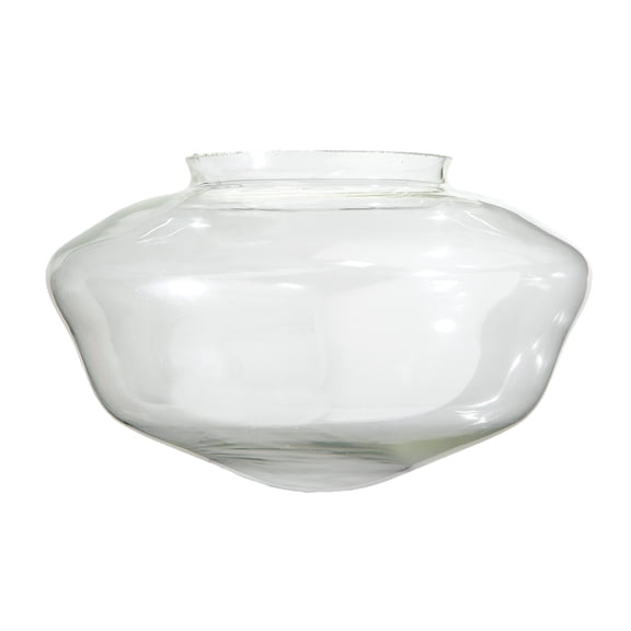B&P Lamp® 12" Diameter, Clear Glass Schoolhouse Shade, 6" Fitter