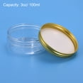 thumbnail image 4 of Uxcell 3oz/ 100ml Round Jars with Golden Aluminum Screw Top Lid Plastic Clear 4pcs, 4 of 5