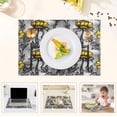 thumbnail image 5 of Yellow Flower Sketch Reversible Placemat Non Slip Coffee Mat 18x12 Inch for Dining, Kitchen, Coffee, 5 of 9