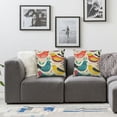 thumbnail image 3 of Acheng Creativebug Midcentury Modern Simple Lines Colorful Bird Hidden Zipper Throw Pillow Covers,Suitable for All Season Pillow Case for Living Room Bedroom Sofa Chair,2 Pcs (Two Sides) White, 3 of 6
